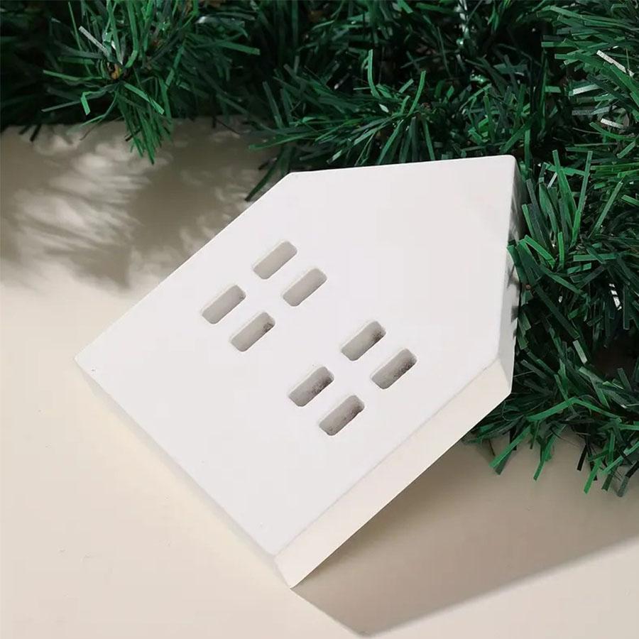 Scandinavian Wooden Miniature House Desktop Decor for Home Living Room Table Craft