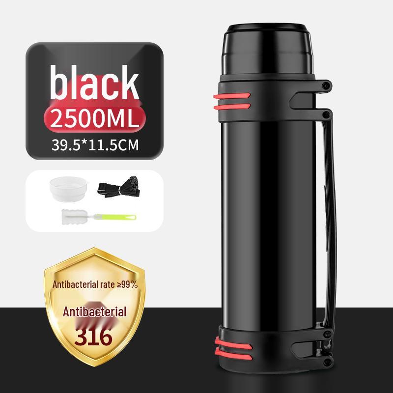 316 Stainless Steel Large Capacity Thermos Flask for Outdoor, Construction, Home Use - Portable Hot Water Bottle for Men and Women