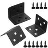 10Pcs Angle Brackets for Wood Heavy Duty Metal L Shape Corner Braces Shelf Cabinet Table Leg Support DIY Mounting Hardware