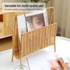 Magazine Rack Display Stand,Standing Shelf Practical Books Woven Storage Basket,Newspapers Holder