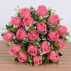 Bride Bouquet Artificial Rose Bouquet DIY Craft Decorative Artificial Rose  Wedding Decorations