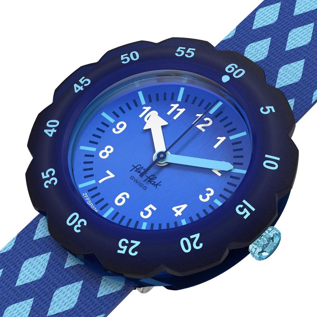 Flick Flak FPSP076 Blue [Swatch] Criss-Cross Boys' Watch,