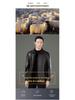 Men's Genuine Sheepskin Lapel Coat - Winter 2025 Single-Breasted Leather Jacket with Plush Lining for Middle-Aged Dads