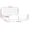 Bed Frame without Mattress Light Grey 160 x 200 cm Fabric