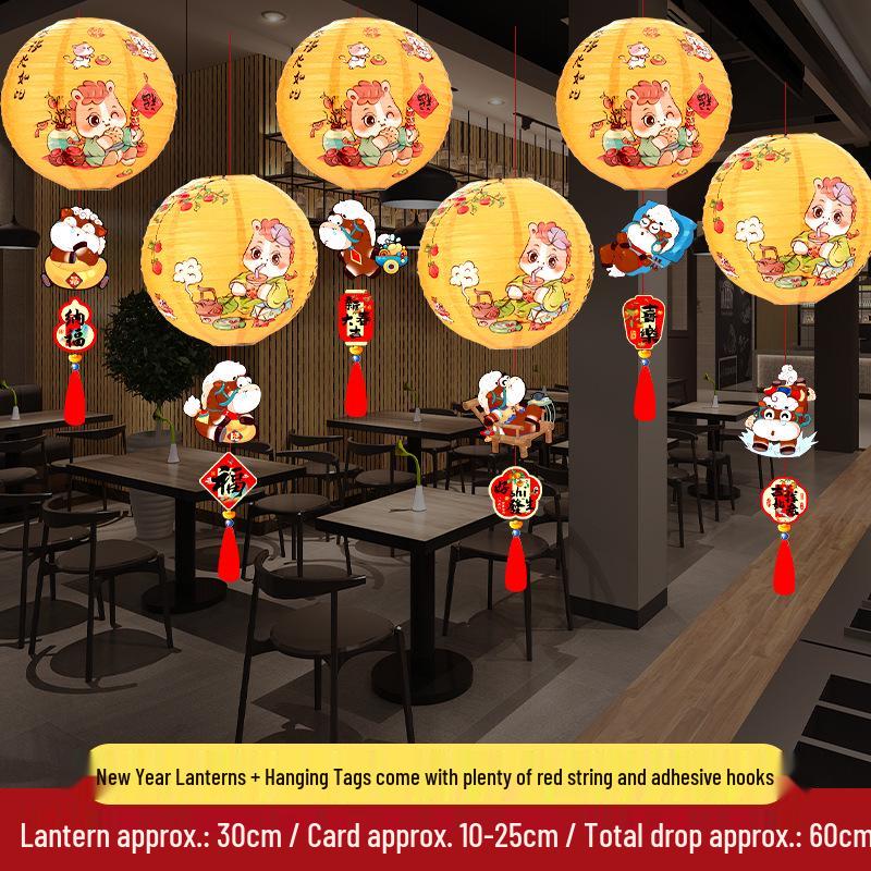 2026 Year of the Horse Lantern Decorations for Mall and Shop Lobbies: Spring Festival Hanging Ornaments