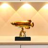 Statua di Pesce, Statuetta di Pesce Rosso, Decorazione Feng Shui, Scultura Ornamentale per Libreria