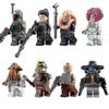 8PCS Star Wars Series Assembled Building Blocks Minifigure Toy BobaFett Bain