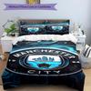 3pcs Duvet Cover Set (1*Duvet Cover + 2*Pillowcase, Without Core),Football Team City FC Print Bedding Set, Bedroom Decor, All‑Season, Birthday Gift