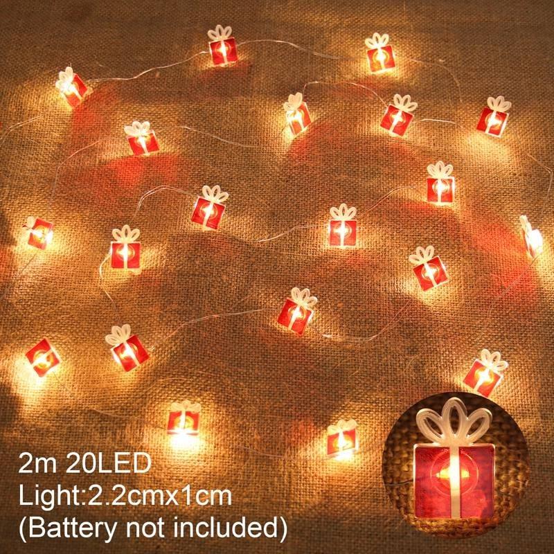 Snowman Christmas LED Garland String Light Merry Christmas Decorations For Home 2026 Xmas Tree Ornament Navidad New Year Gifts