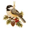 Winter Bird Gift for Friends Christmas Ornament, 2D Acrylic Hanging Decor with Gold Edge, Festive Garlands Red Hummingbird Blue Jay, Holiday