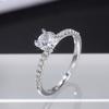 Classic 4 Claws Design Round Zirconia Women Wedding Engagement Rings  Available Low-key Bridal Jewelry Hot Sale
