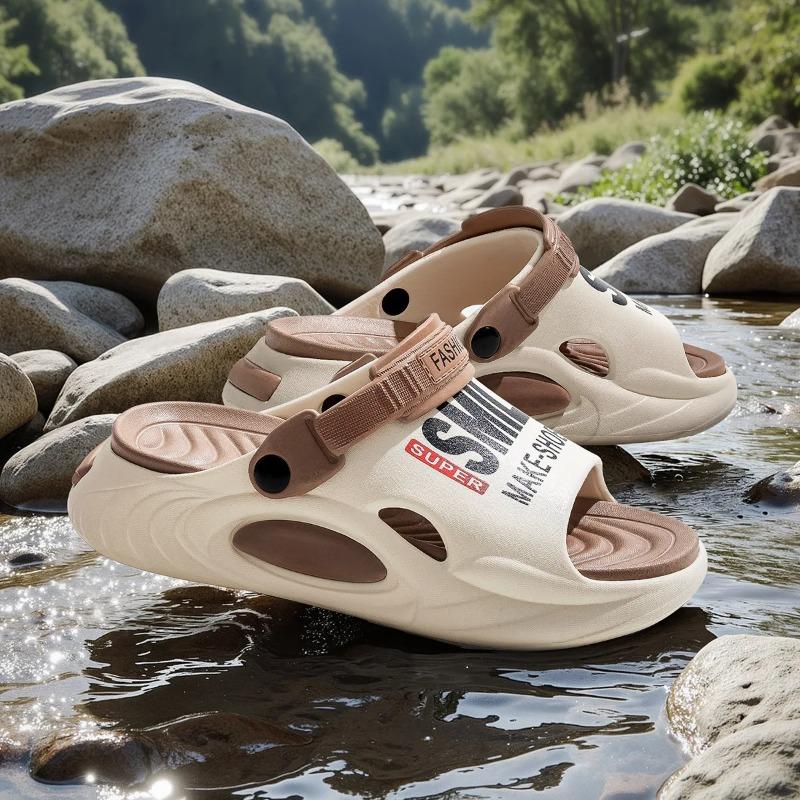 Herren Sommerslipper Dicke Sohle Strand-Clogs Badezimmer Anti-Rutsch-Slipper Ultraleichter Slipper Herren Sport