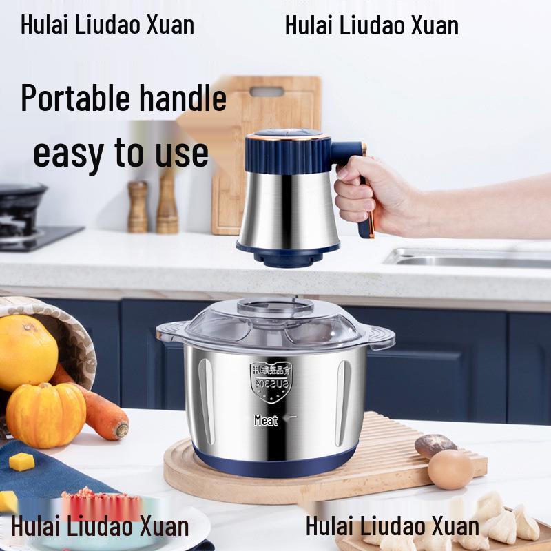 Large Capacity Stainless Steel Meat Grinder & Multifunctional Electric Food Processor for Home Use