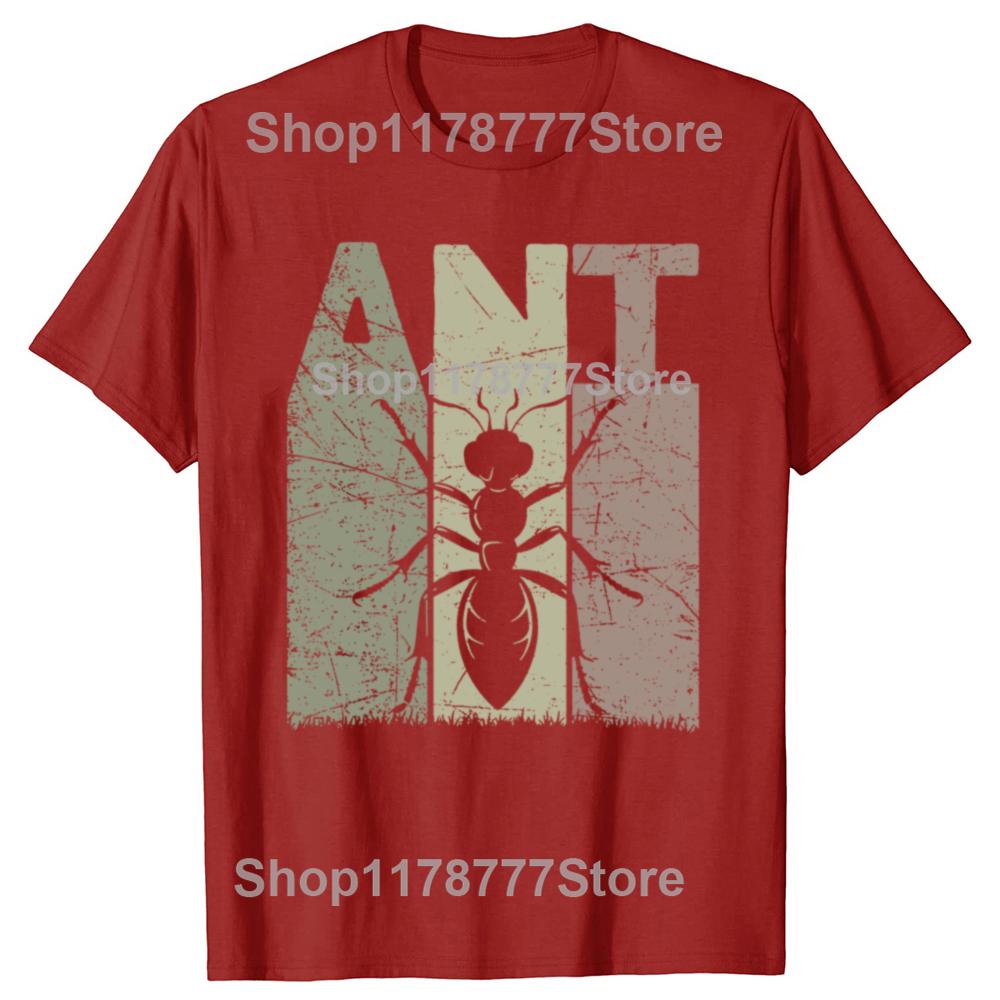 Funny Ant Vintage Entomology Retro Ant Keeper Entomologist Graphic Tshirts Men Casual Tshirt Cotton Loose Oversized T Shirt S
