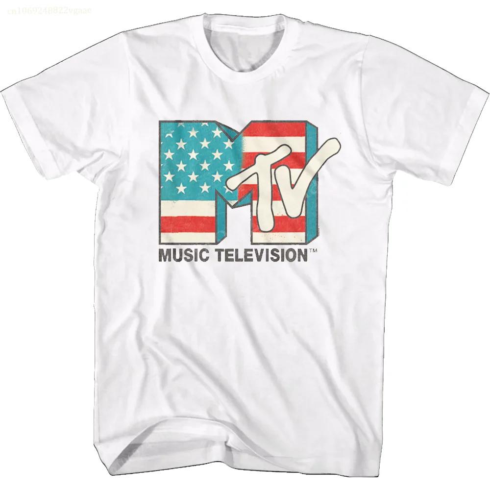 MTV T Shirt Women Music Television Print Tee Summer Cotton Short Sleeve Tshirt Men Oversized Vacation Clothes Hip Hop Hawaiian