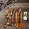 Cooking Wooden Spatula, 8-Piece Solid Wood Spatula and Spoon Utensil Set, Suitable For Home Kitchen Cookware
