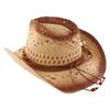 Hollow cowboy hat Panama straw hat sunshade big edge sunscreen beach hat women's summer jazz hat tide