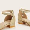 Winter 2025 Fashion High Heels for Young Girls - Versatile Hollow Flower Sandals