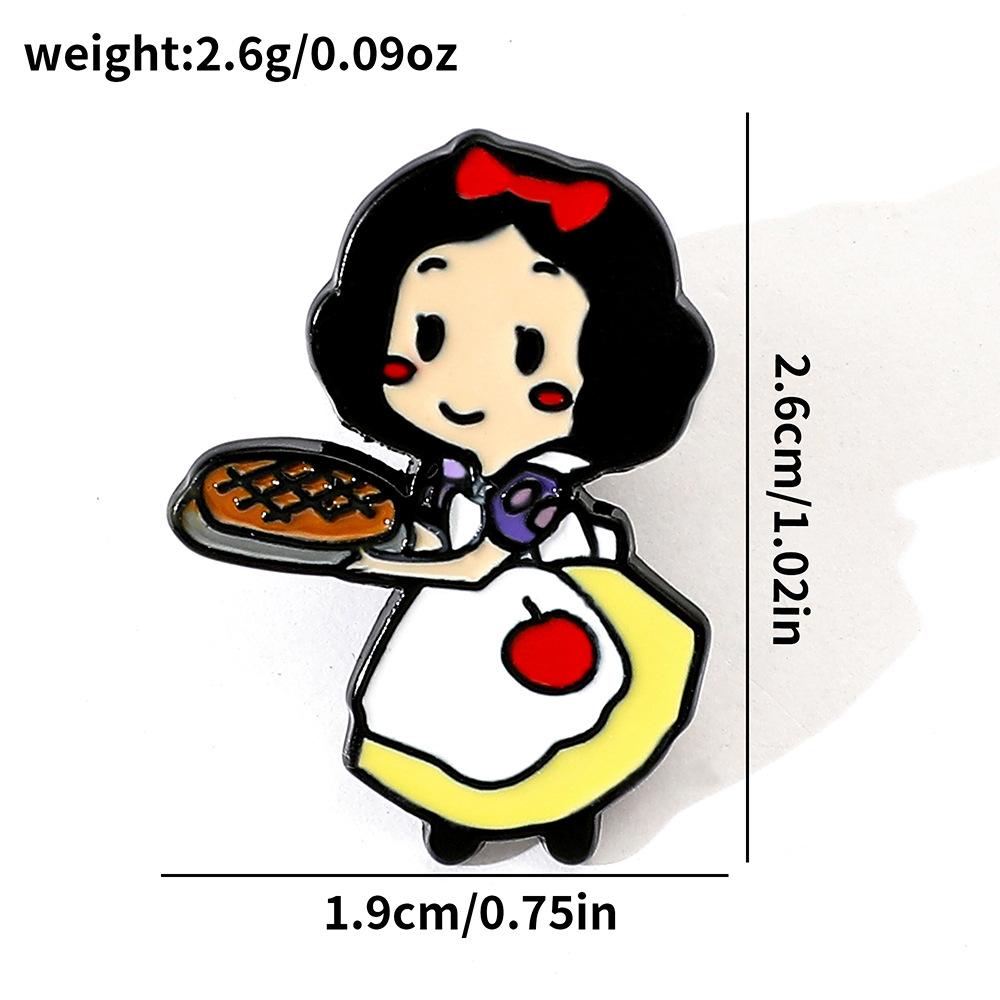 Creative European and American film and television characters Metal badges Snow White Alloy Oil Drip Brooch Pin