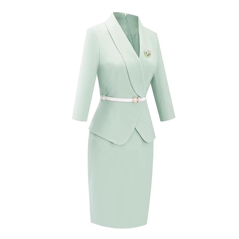 Trolman V-Neck Suit Dress