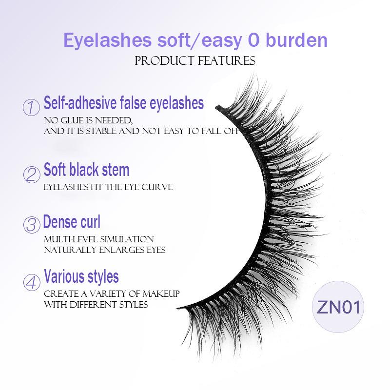 Natural Grafted False Eyelashes, A Pair Of Simulated Lower Eyelashes, Self-Adhesive Eyelashes