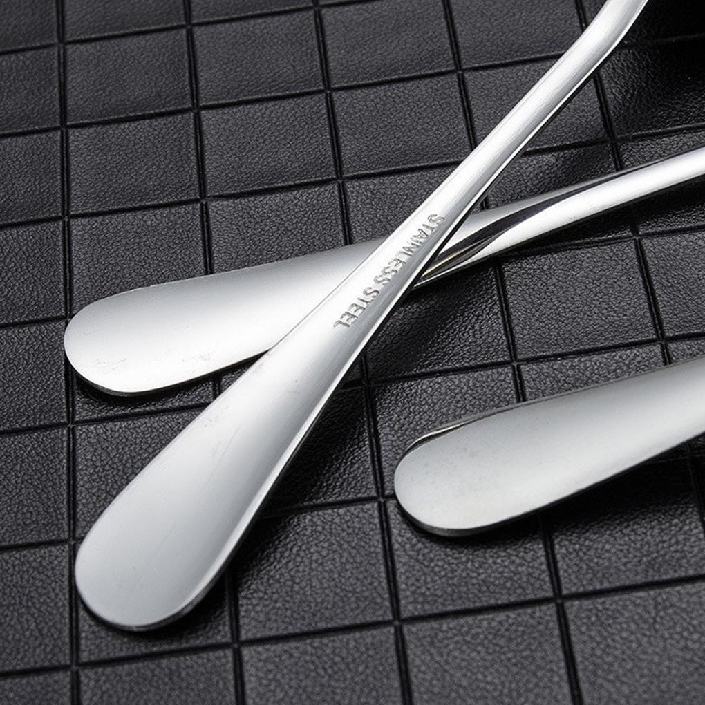 Ice Cream Spoon Waterproof Letter Printed Engraved Funny Stainless Steel Coffee Spoons Teaspoon Lightweight Tableware