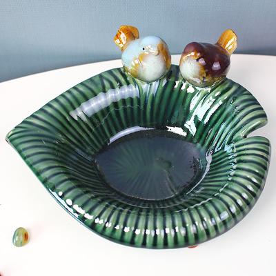 Ceramic Storage Tray Handmade Ceramic Plate Little Bird Desktop Storage Container Snack Plate Soap Box Home Decoration