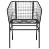 5 Piece Black Poly Rattan Outdoor Dining Set