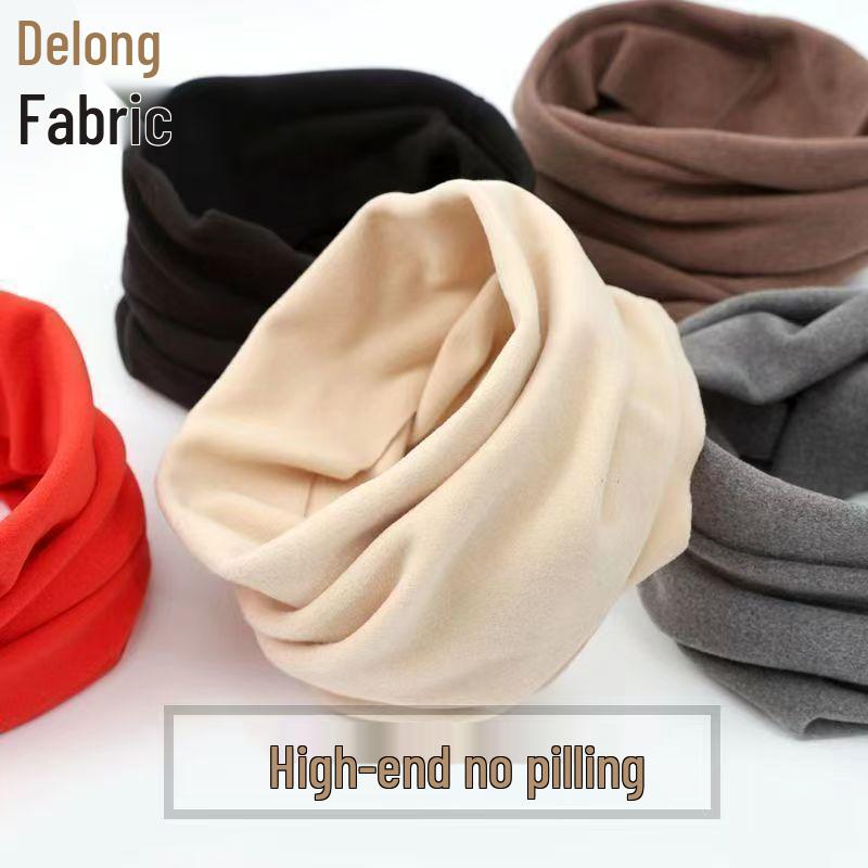 Unisex Winter Fleece-Lined Neck Protector: Thick Warm Cervical Dickey for Cycling, Double-Sided Velvet Scarf