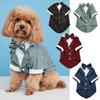Wedding Party Pet Shirt Black Jumpsuit with Tuxedo Shape Adjustable Cats Neckwear Puppy Jumpsuit Cats Accessories