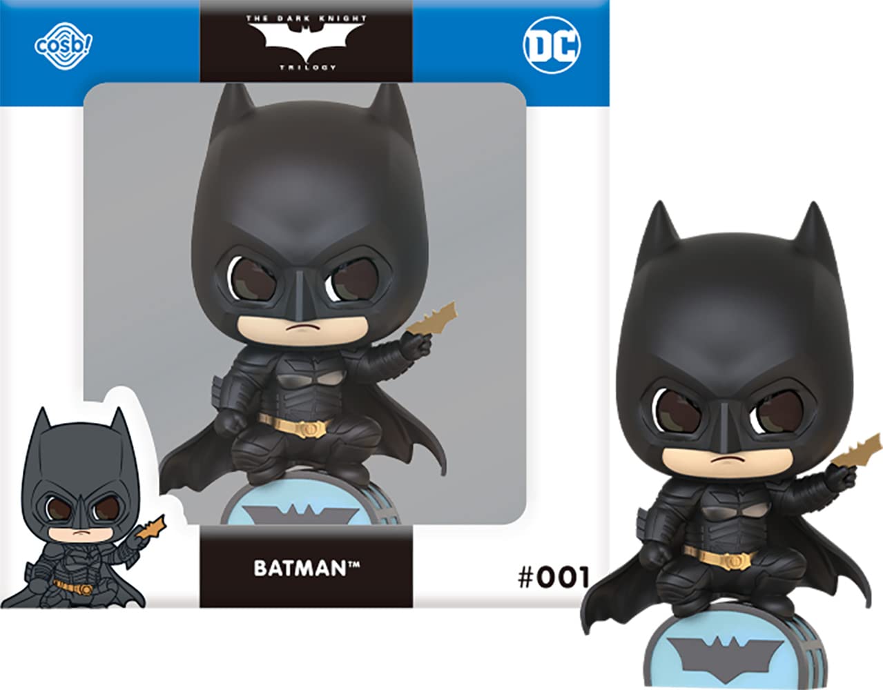 

Cosby DC Collection The Dark Knight Trilogy Batman Approximately 8cm CBX014 #001 Non-Scale Figure, Black, Tall, чёрный