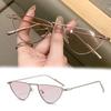 Vintage Korean Cat Eye Small Frame Sunglasses For Women Men Metal Fashion Multicolour Eyeglasses Outdoor UV Protection Shades Sunglasses