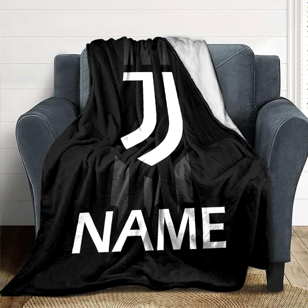 Custom Name "Juventus Jersey" Blanket for Couch & Bed, Plush Cozy Fuzzy Blanket Super Soft & Warm Blankets for Fall and Winter. 0908254