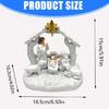 Stable Nativity Scene Statue Christmas Nativity Figurines Holy Family Collectables Decors,Table Ornament for Indoor