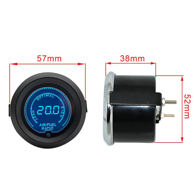 52mm Boost/Water temp/Oil temp/Volt/Tachometer/EGT/Air Fuel ratio/Oil Pressure Gauge LCD Digital 7 Color Display