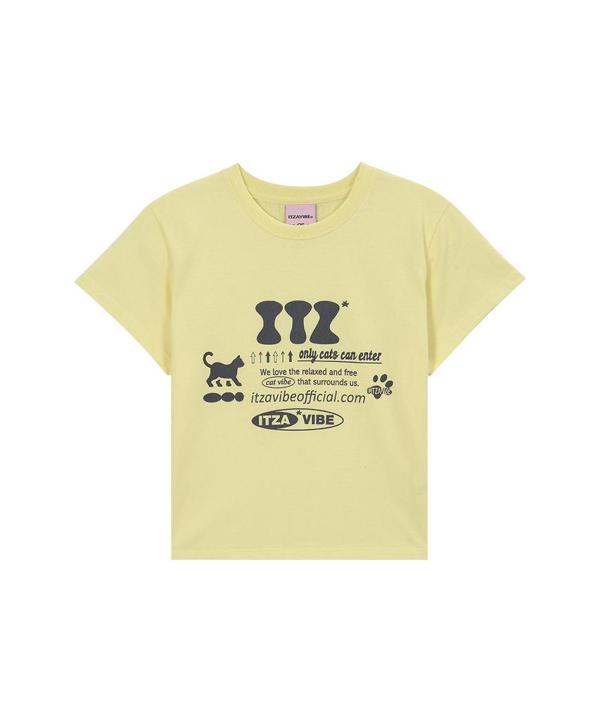 Isjabaibeu Itz Official Logo Crop T Shirt - Yellow