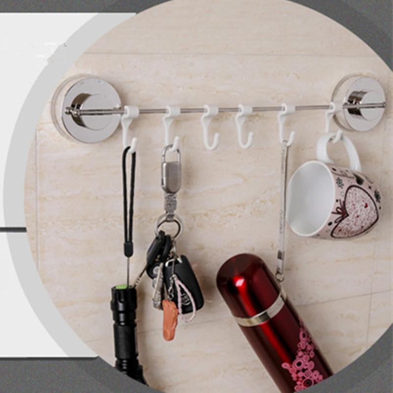 Suction Cups Vacuum ABS Hook Plant Pattern Eco-Friendly Towel Robe Bathroom Kitchen Shower Bath Coat Hooks