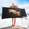 Fuchs im Schnee Klassisches Strandtuch Weiche Mikrofaser Schnelltrocknend Saugfähig Schnelle Handtücher für das Bad