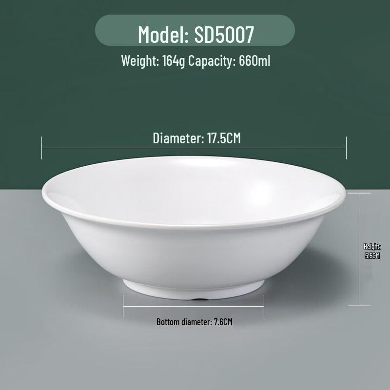 Yi Pan 5-Piece Melamine Imitation Porcelain Ramen Bowl Set