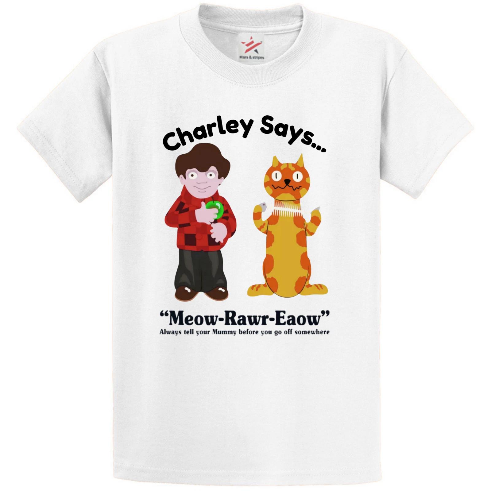 Charley Says 70s Retro Public Safety Cartoon Adults T-Shirt White XL