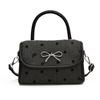 Fashionable Womens Crossbody Small Square Bag With Unique Bow Accent And Heart Prints