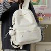 Schoolbag new Japanese ins niche literary and artistic small fresh plaid schoolbag female campus high school college student backpack