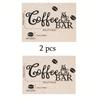 Vintage Metal Coffee Bar Sign, Rustic Wall Decor for Home Kitchen Coffee Shop Restaurant, Hanging Plaque for Cafe Porch Study Room