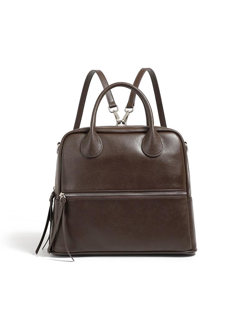 

Женский многофункциональный рюкзак из коровьей кожи растительного дубления: Сумка-тоут большой вместимости и сумка через плечо