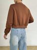 Frühling 2025 Damen Langarm Rundhals Reißverschluss Strickjacke - Einfarbig, Lockerer Schnitt, Schlankmachende Kurze Freizeitjacke