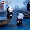 New movie monster chainsaw horror killer clown resin crafts desktop car knickknack