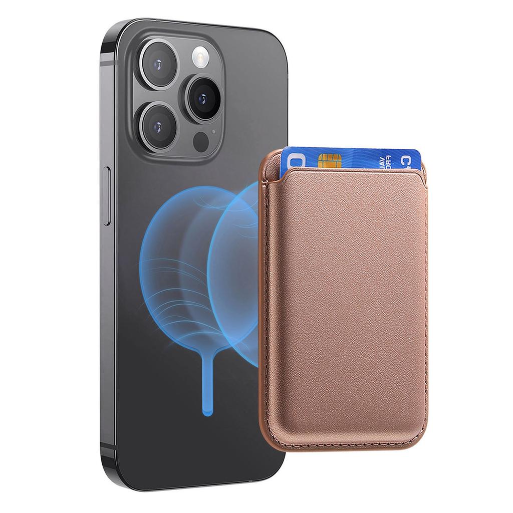 MagSafe Leder Kartenhalter für iPhone 12-17 Serie - Ausziehbarer Kartenhalter, Handy-Rückenbefestigung
