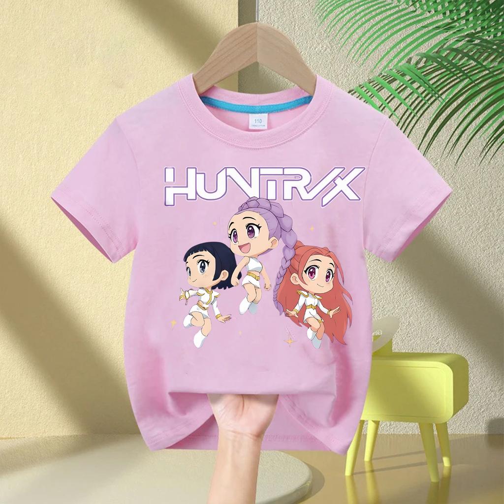 Hot Movie Soft Cotton Baby Girls T Shirt Children's Clothing KPop Demon Hunters Fans Gifts Kids Clothes Fashion Casual Tops