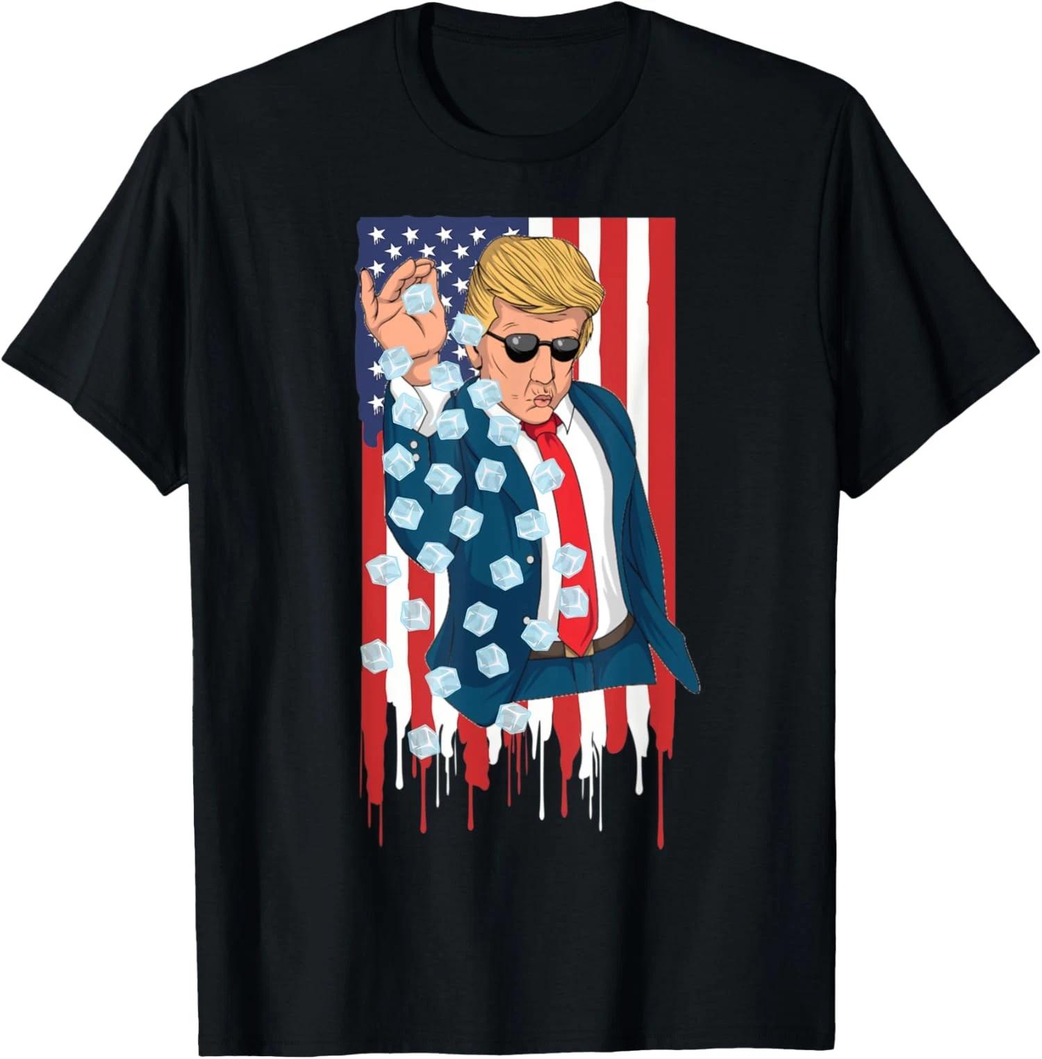 Funny Political American Design Ice Trump T shirt L