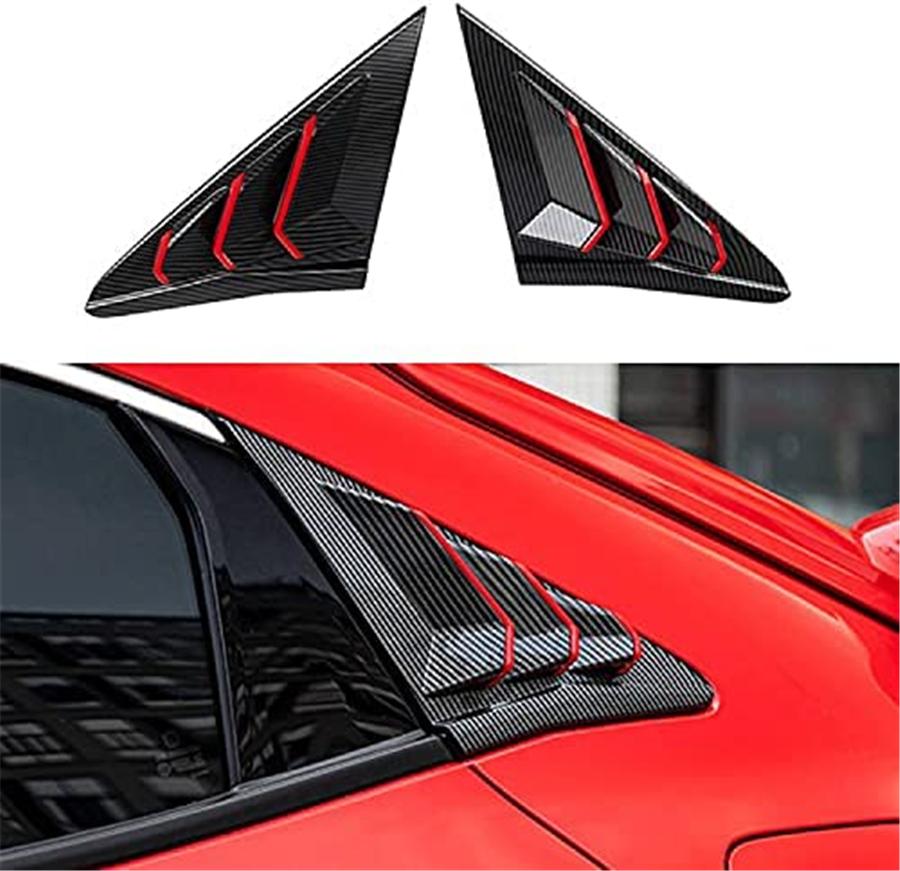 Side Air Vent Window Louver Cover For Honda Civic 2016-21 10th Hatchback Type R